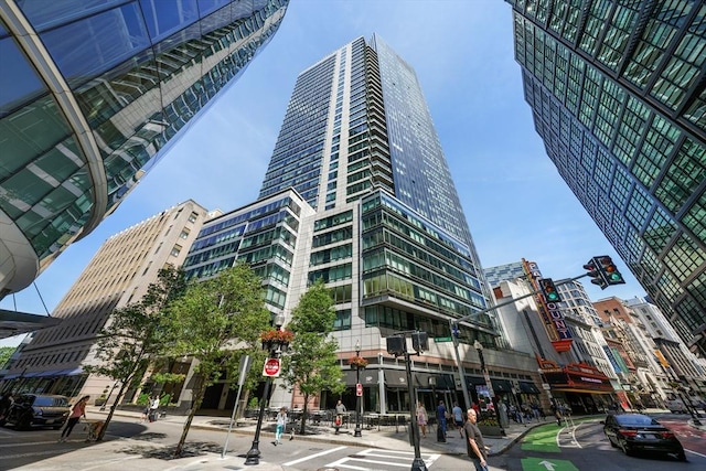 view of building exterior featuring a view of city