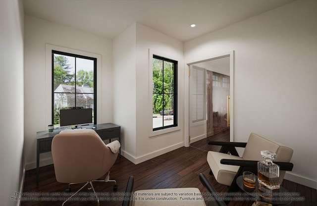 LOT3 Ridge Rd, Northborough, MA 01532 - office space with dark wood-style floors, baseboards, and recessed lighting