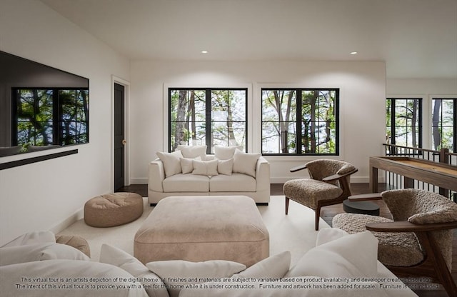 LOT3 Ridge Rd, Northborough, MA 01532 - living room featuring baseboards, recessed lighting, and wood finished floors