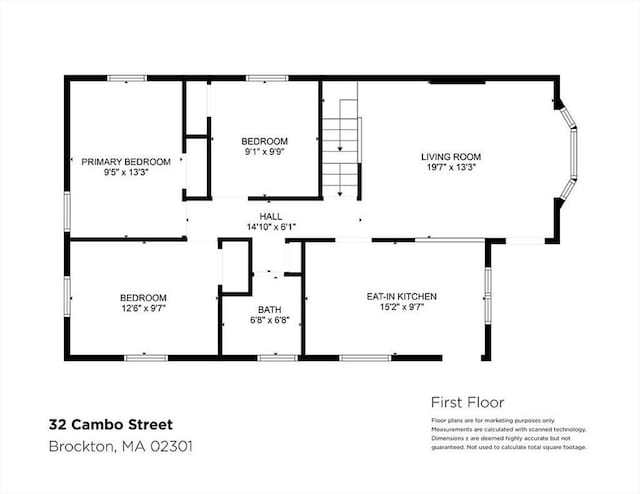 32 Cambo St, Brockton, MA 02301 - view of floor plan / room layout