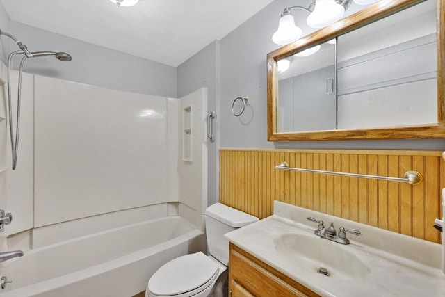 49 Bamforth Rd, Springfield, MA 01128 - bathroom featuring shower / bath combination, wainscoting, and vanity