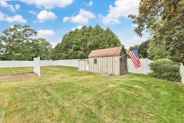 49 Bamforth Rd, Springfield, MA 01128 - fenced backyard featuring a storage unit