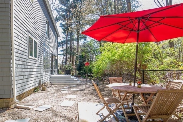 view of patio / terrace with outdoor dining area