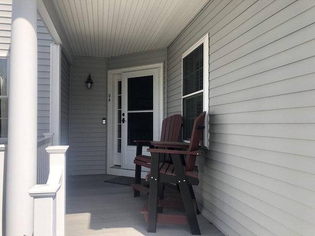 exterior space with covered porch