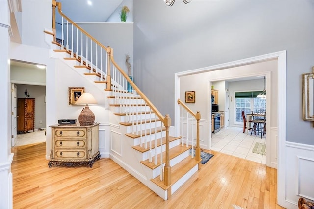 31 Fox Holw, Plymouth, MA 02360 - stairs with wood finished floors and a towering ceiling