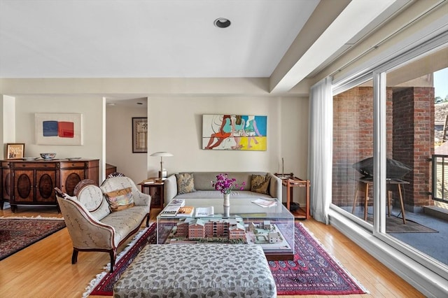 130 Mount Auburn St Unit 204, Cambridge, MA 02138 - living area featuring wood finished floors and plenty of natural light