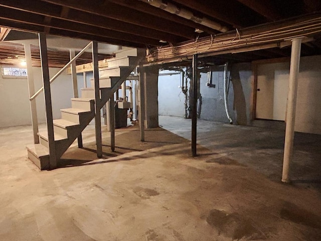 view of basement