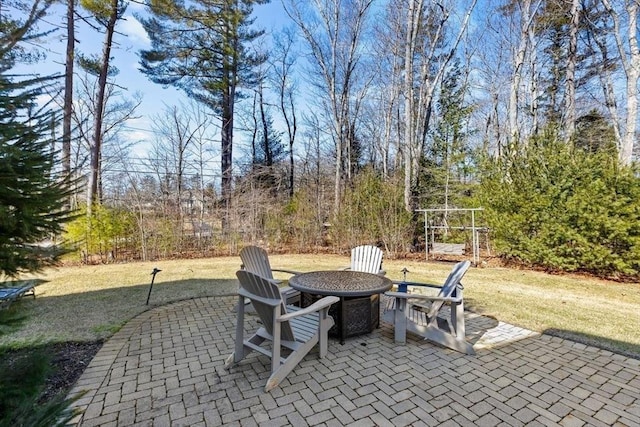 view of patio with fence