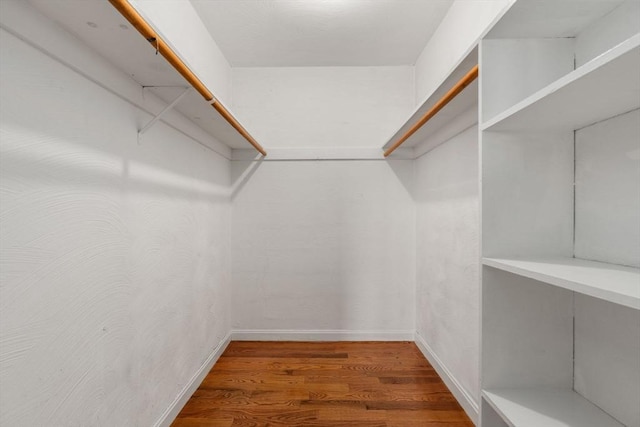 spacious closet featuring wood finished floors