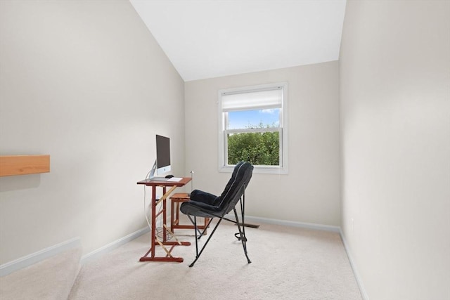 29 Crystal Brook Way Unit C, Marlborough, MA 01752 - carpeted home office featuring baseboards and lofted ceiling