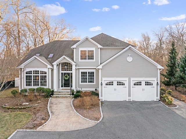 view of property with a garage