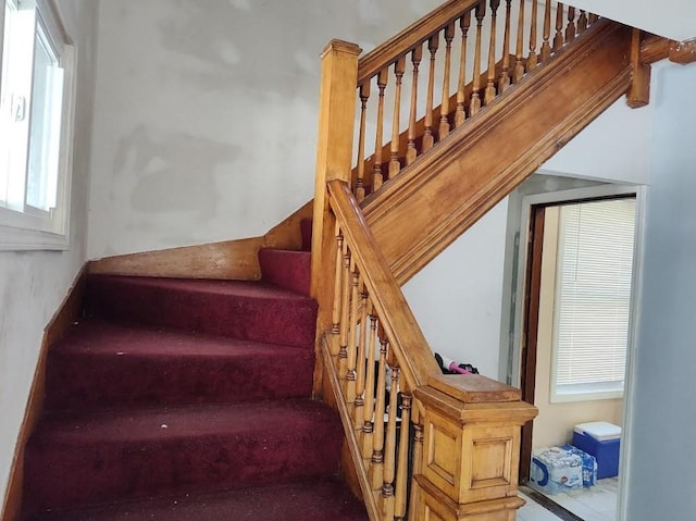 view of stairway