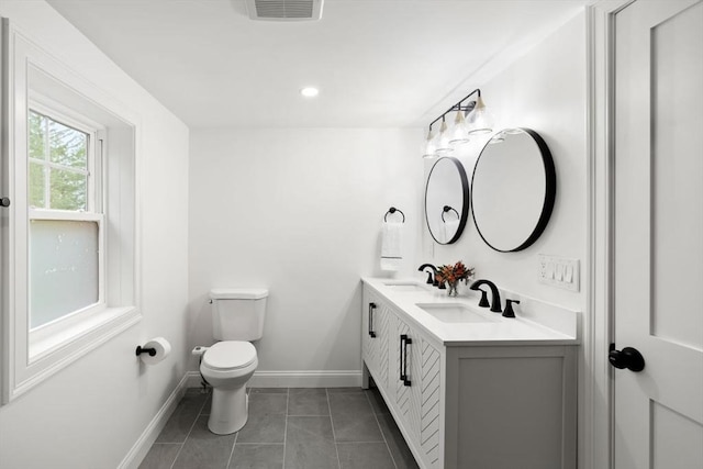 21 Pembrook Rd, North Andover, MA 01845 - bathroom with double vanity and tile patterned floors