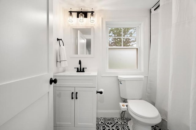 21 Pembrook Rd, North Andover, MA 01845 - full bath with vanity, tile patterned flooring, and a shower with curtain