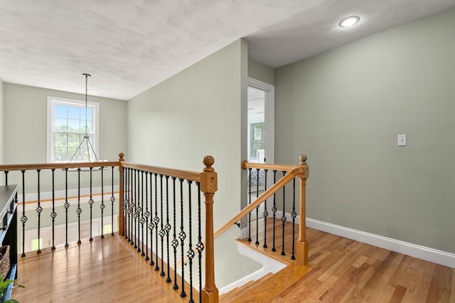 10 Primrose Ln, Westborough, MA 01581 - stairs with wood finished floors, baseboards, and a textured ceiling
