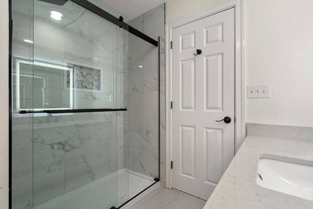 10 Primrose Ln, Westborough, MA 01581 - bathroom with a marble finish shower and a sink