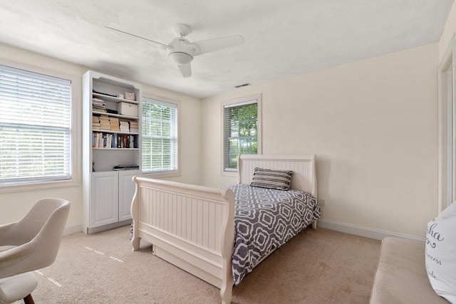 10 Primrose Ln, Westborough, MA 01581 - bedroom with light colored carpet, baseboards, and a ceiling fan
