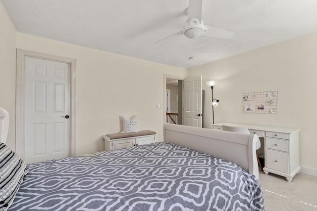 10 Primrose Ln, Westborough, MA 01581 - bedroom with light colored carpet and a ceiling fan