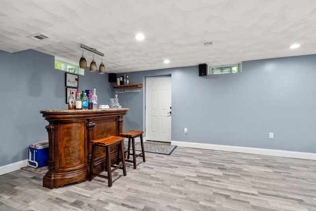 10 Primrose Ln, Westborough, MA 01581 - indoor dry bar featuring wood finished floors, baseboards, healthy amount of natural light, and recessed lighting