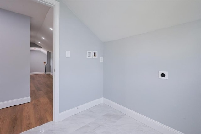 18 Beaumont Rd, Worcester, MA 01604 - washroom with electric dryer hookup, hookup for a washing machine, baseboards, and recessed lighting