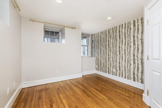 empty room featuring hardwood / wood-style floors