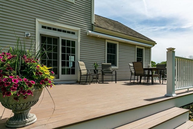 27 Southwick Rd, Sutton, MA 01590 - wooden terrace with outdoor dining area