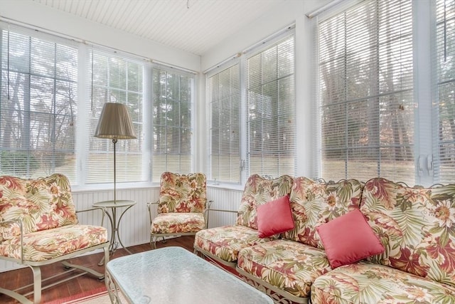 view of sunroom