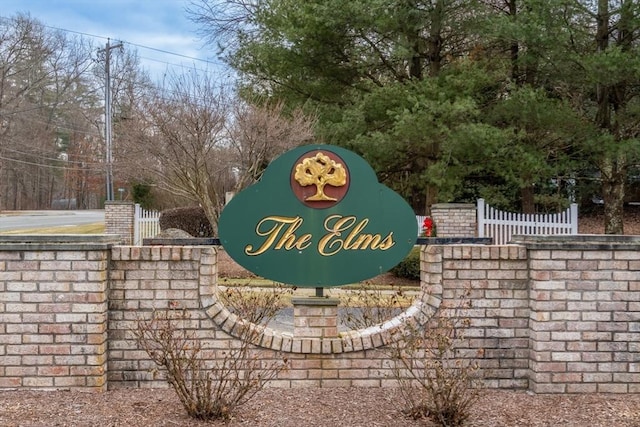 view of community sign