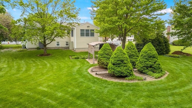 view of grassy yard