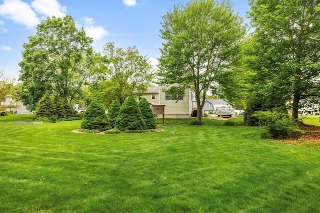 view of grassy yard