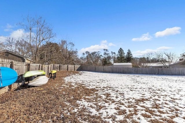 view of snowy yard