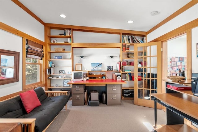 31 Mead St, Boston, MA 02129 - carpeted home office featuring recessed lighting