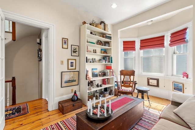 31 Mead St, Boston, MA 02129 - living area with hardwood / wood-style floors and recessed lighting