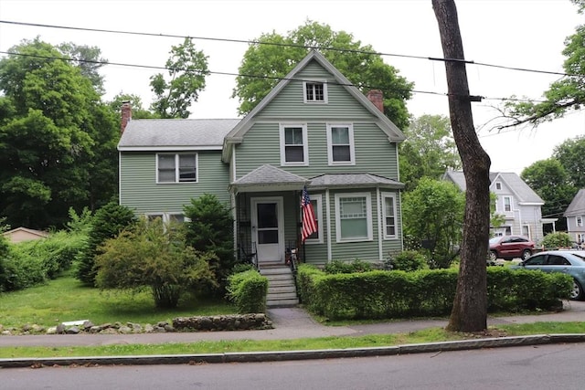3 Moraine St, Andover, MA 01810 - view of front of house with a chimney