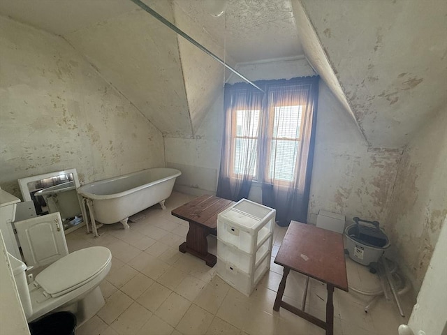 64 Suffolk St, Worcester, MA 01604 - full bath featuring vaulted ceiling and a freestanding tub
