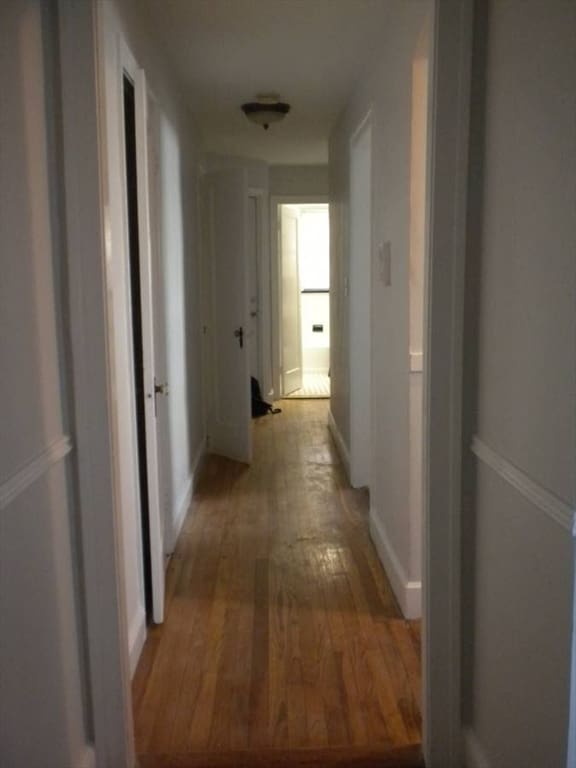 hall featuring hardwood / wood-style floors