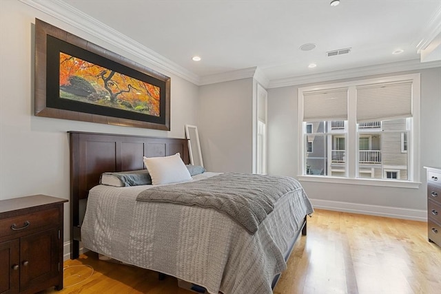 37 P St Unit 2, Boston, MA 02127 - bedroom with ornamental molding, light wood-type flooring, and recessed lighting