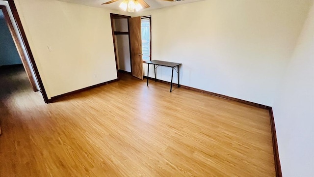 67 Amherst Rd Unit 67, South Hadley, MA 01075 - spare room featuring light wood-style floors and a ceiling fan