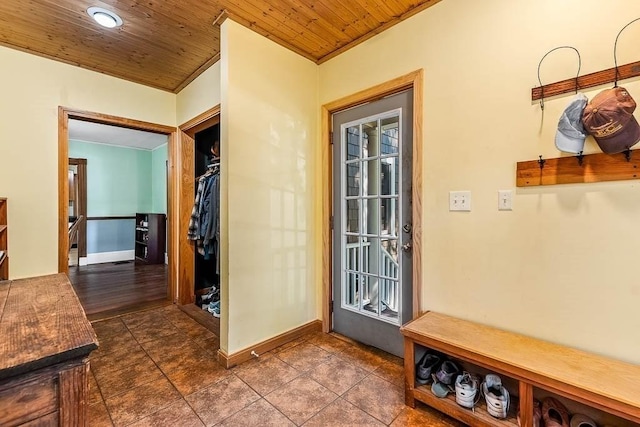 265 Stone St, Walpole, MA 02081 - interior space with baseboards and wood ceiling