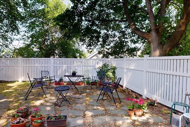 12 Bigelow Cir Unit 3, Boston, MA 02135 - fenced backyard with a patio area