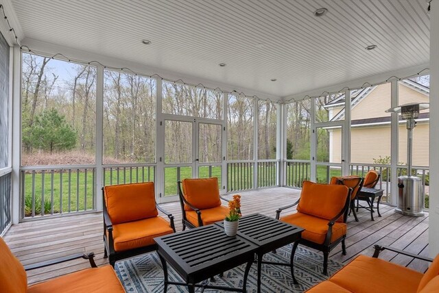 view of sunroom / solarium