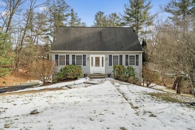 view of new england style home