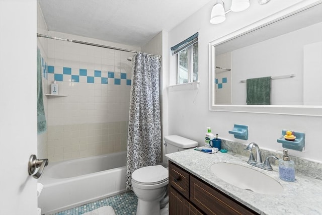 47 Churchill St, Sudbury, MA 01776 - full bath featuring vanity, tile patterned floors, and shower / bathtub combination with curtain