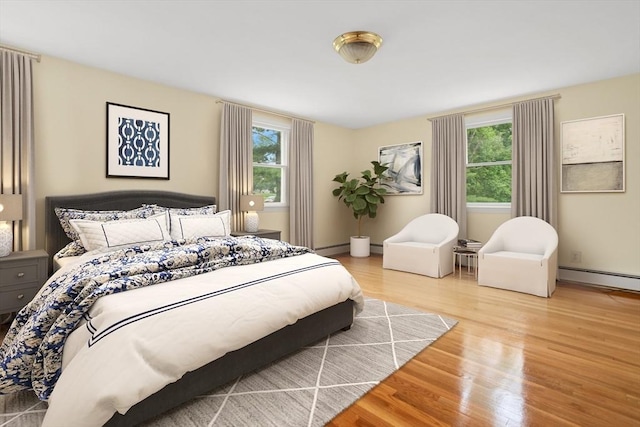35 Faulkner Hill Rd, Acton, MA 01720 - bedroom featuring multiple windows, wood finished floors, and baseboard heating