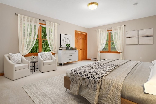 35 Faulkner Hill Rd, Acton, MA 01720 - carpeted bedroom featuring baseboard heating
