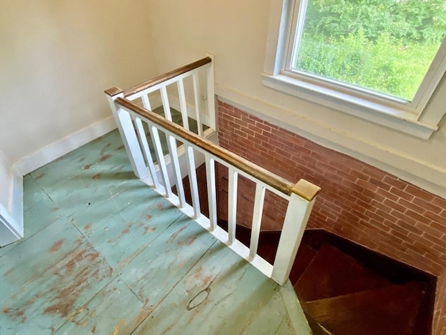 387 W Washington St, Hanson, MA 02341 - staircase with baseboards