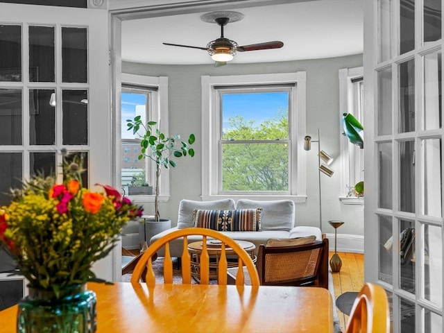 view of sunroom / solarium