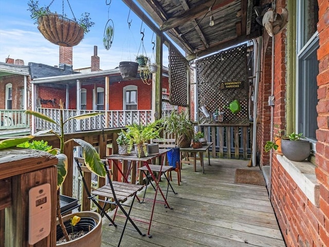 view of wooden deck