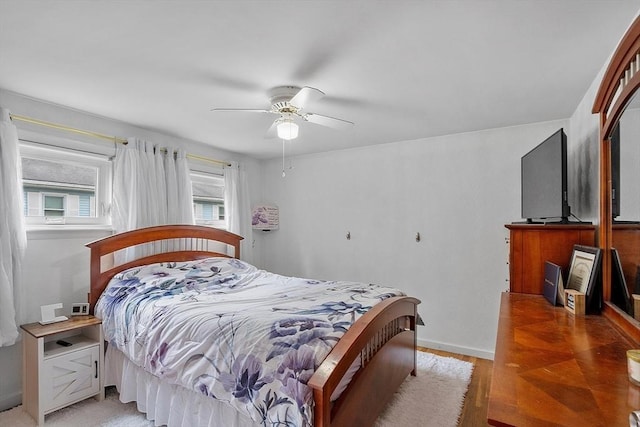 381 Water, Wakefield, MA 01880 - bedroom featuring light wood-type flooring and a ceiling fan