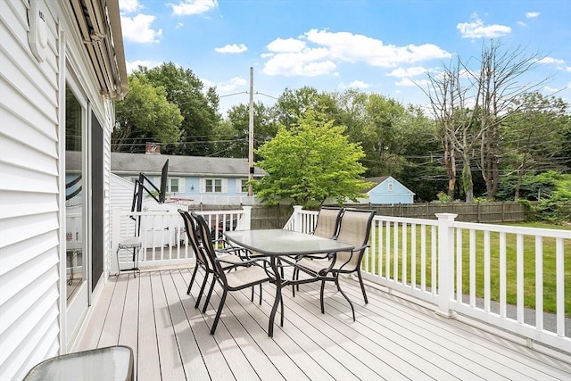 381 Water, Wakefield, MA 01880 - wooden deck featuring outdoor dining space